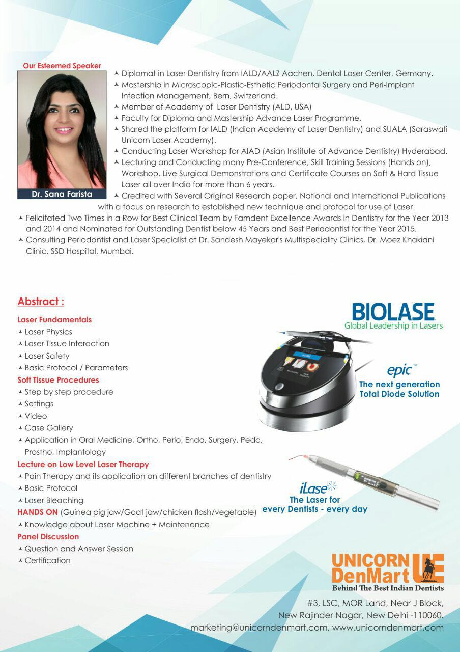 Laser Course by Dr.Sana Farista
